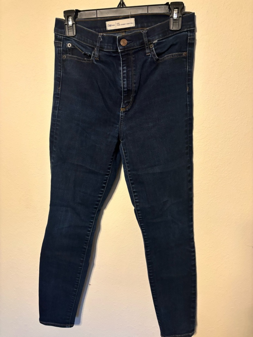 Gap 1969 True Skinny High Rise Jeans Size 29 Dark Wash Den